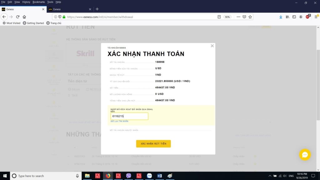 Xác nhận thanh toán