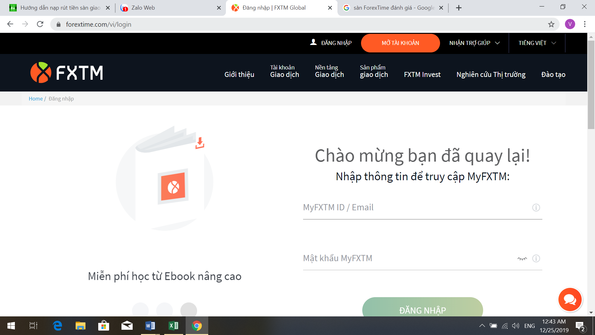 Hướng dẫn mở tài khoản sàn ForexTime
