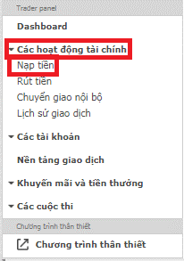 Nạp tiền sàn FBS