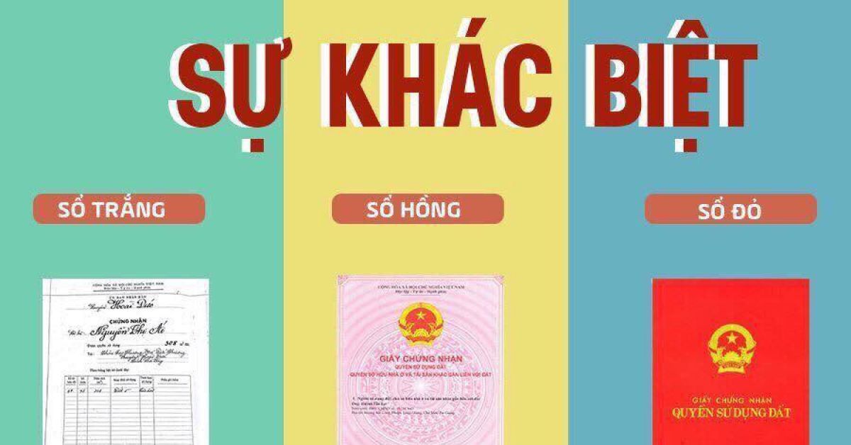 cách phân biệt sổ đỏ, sổ trắng và sổ hồng trong bất động sản