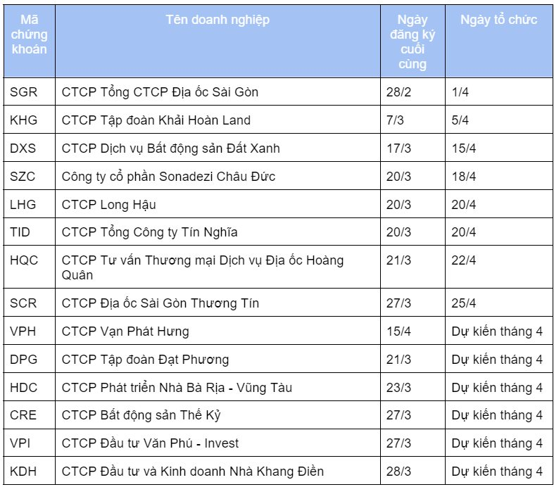 Kế hoạch ĐHCĐ 2023 của loạt ông lớn BĐS: Vingroup lùi lịch họp sang tháng 6, Sunshine Homes, Văn Phú, Đất Xanh…dự kiến tổ chức trong tháng 4
