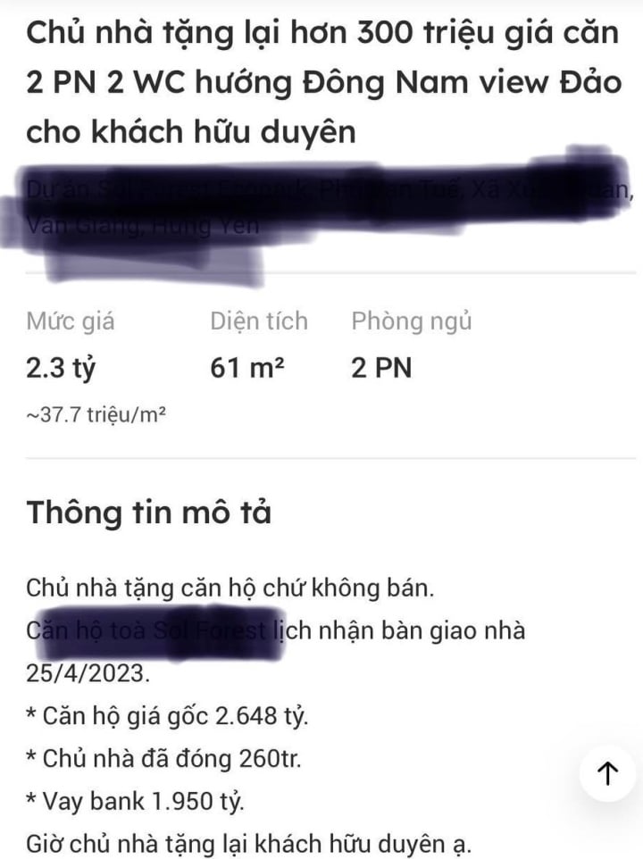 Xôn xao việc chủ nhà Hưng Yên rao tặng căn hộ cho khách, chấp nhận mất 260 triệu