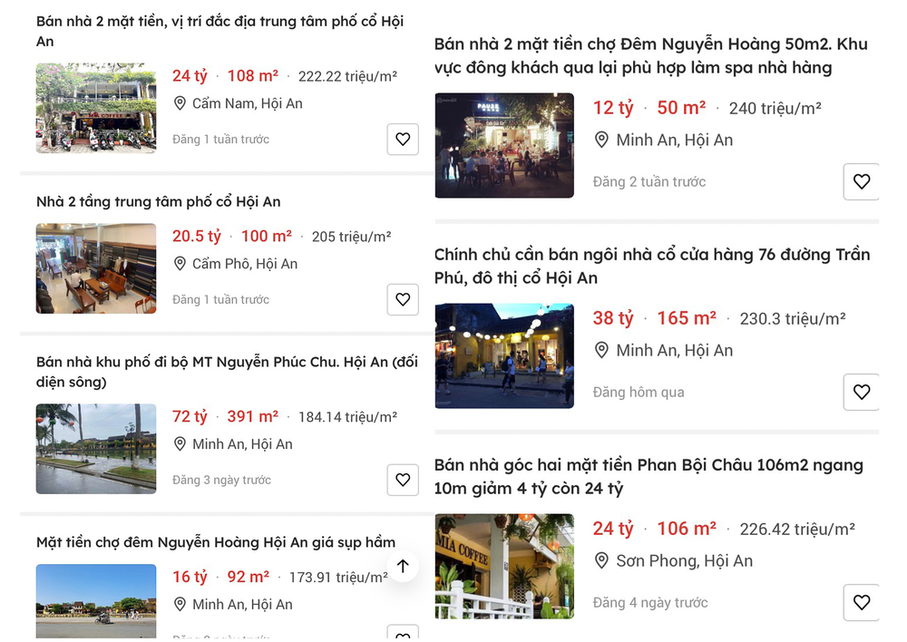 Nhà cổ ở Hội An ồ ạt rao bán
